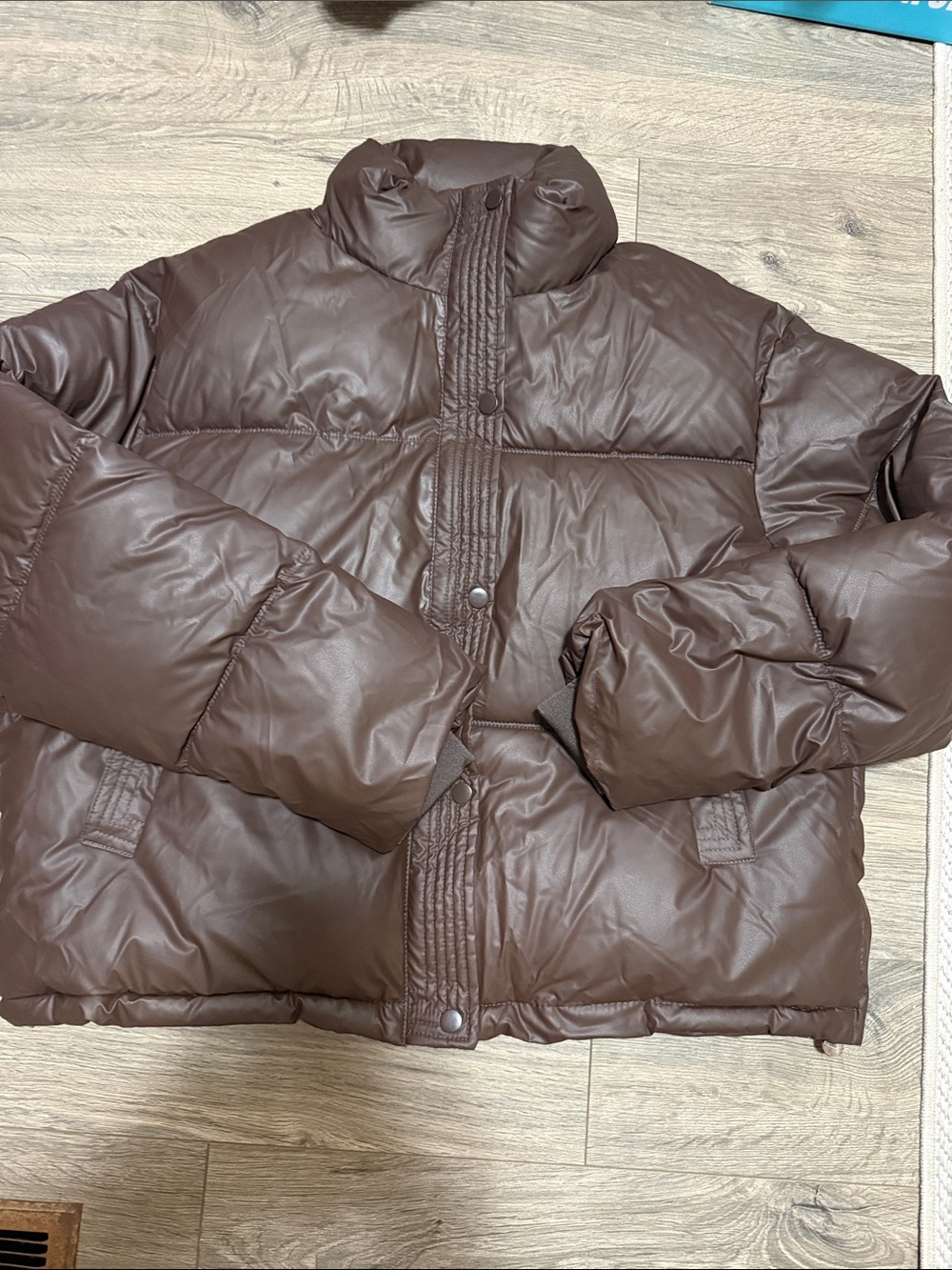 Express Chocolate Brown Puffer Jacket